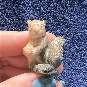 Vintage Collectable Wade Whimsies Trie-Color Squirrel - Part of the 1974 “Set 5”